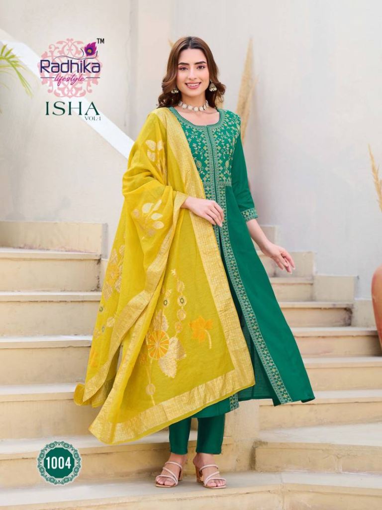 Radhika Isha Vol 1 Kurti Bottom With Dupatta