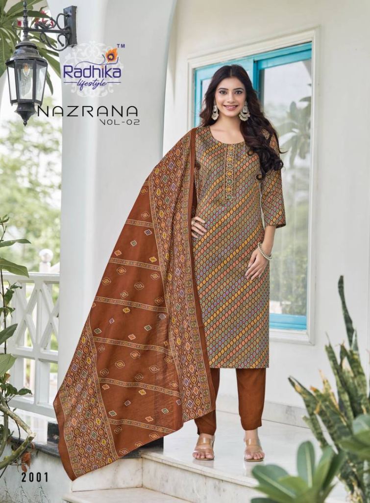 Radhika Nazrana Vol 2 Kurti Bottom With Dupatta