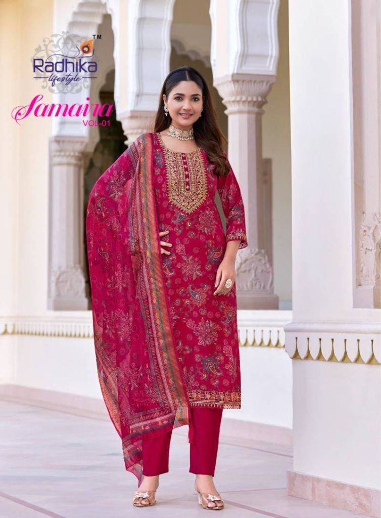 Radhika Samaira Vol 1 Printed Kurti Pant With Dupatta
