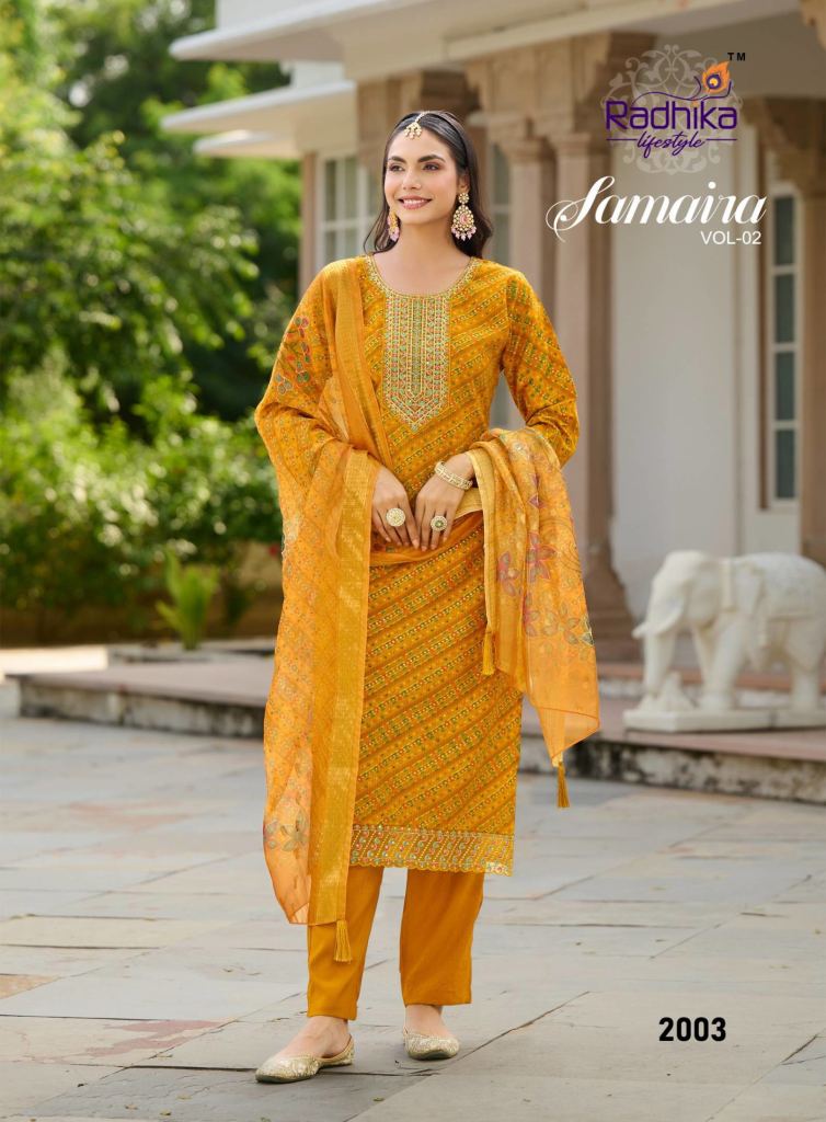 Radhika Samaira Vol 2 Printed Kurti With Bottom Dupatta