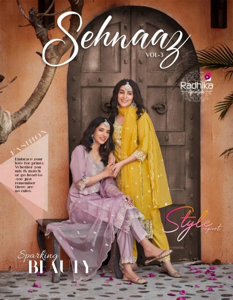 Radhika Sehnaz Vol 3 Roman Silk Designer Salwar Suit