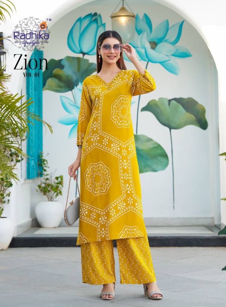 Radhika Zion Vol 1 Printed Kurti With Pant