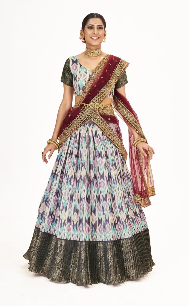 Rainbow of Elegance A Multi-Color Designer Half Sarees Lehenga Collection