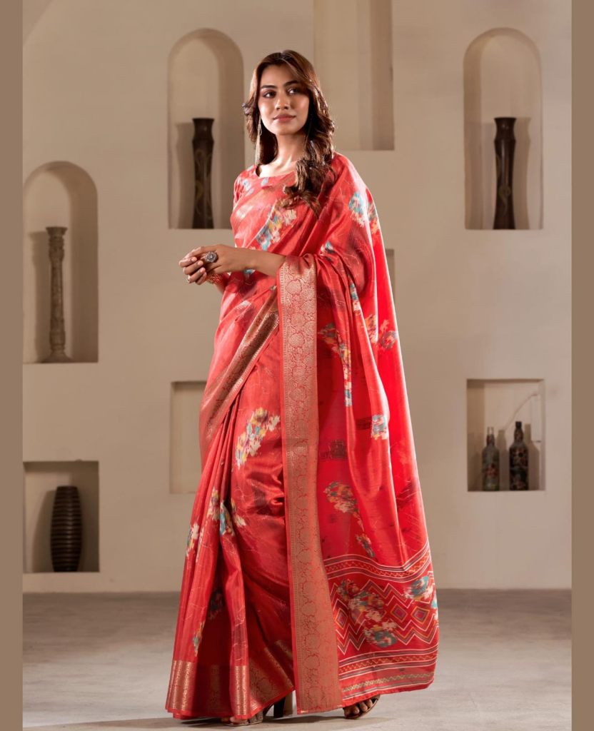Rajpath Litchi Soft Saree