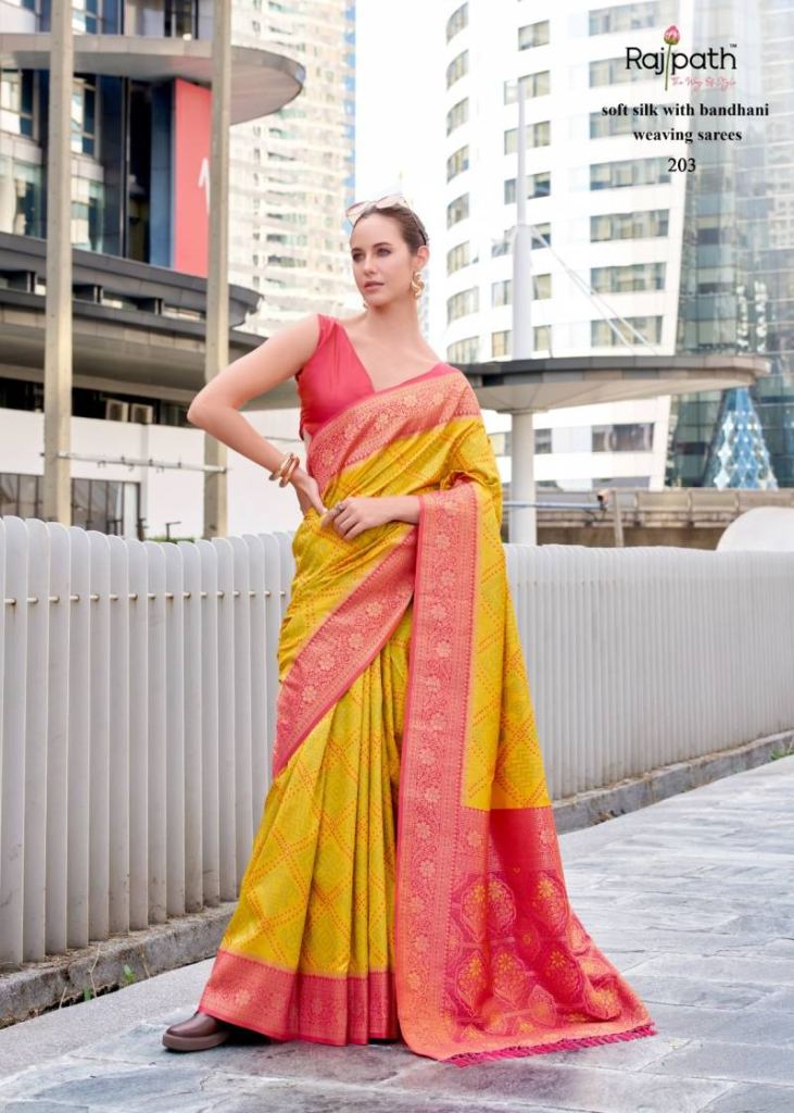 Rajpath Sugandh Bandhani Weaving Sarees