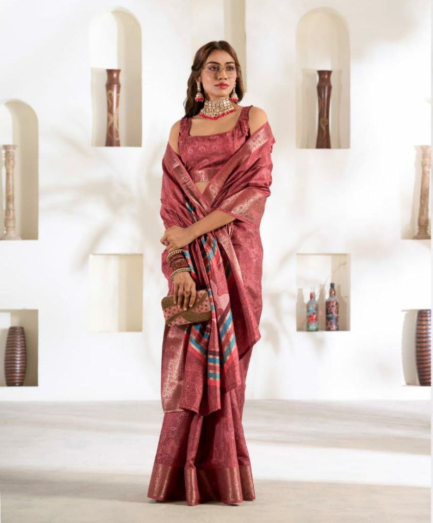 Rajpath Violet Saree