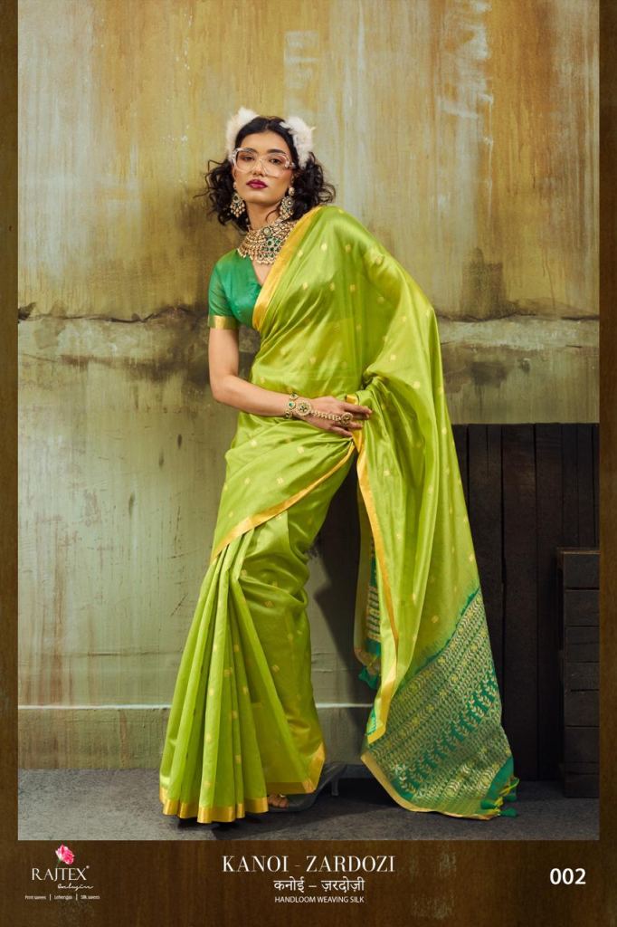 Rajtex Kanoi Zardozi Handloom Saree 