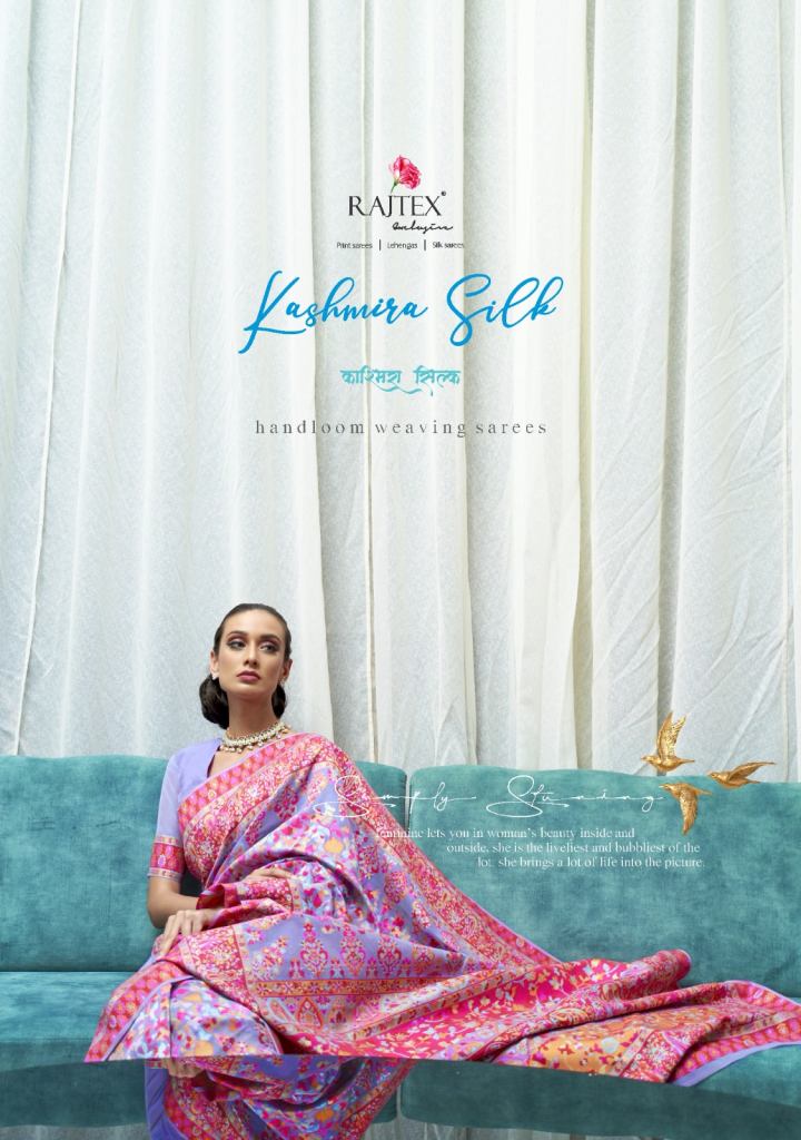 Rajtex Kashmira Silk Handloom Weaving Wear Saree