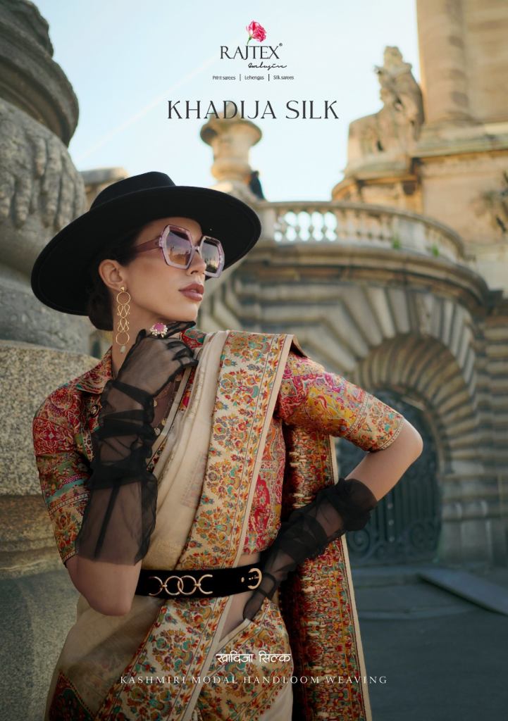 Rajtex Khadija Silk Kashmiri Modal Handloom Sarees
