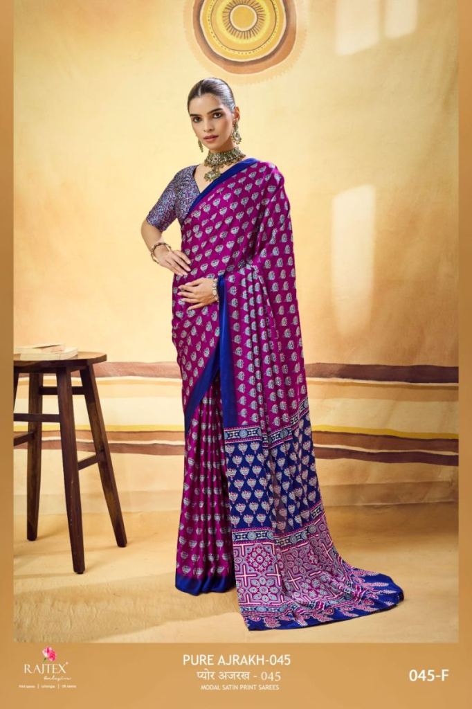 Rajtex Pure Ajrakh 045 Printed saree