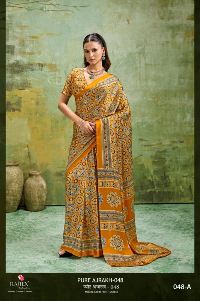 Rajtex Pure Ajrakh 048 Ajrakh Printed Saree