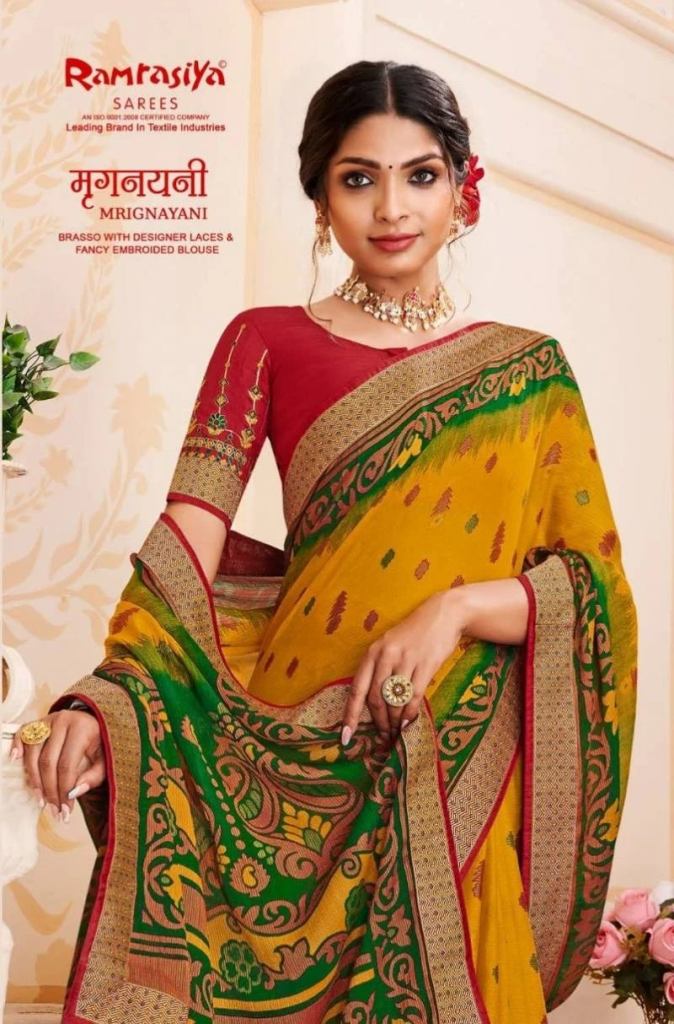 Ramrasiya Mrignayani Brasso With Designer Laces Sarees