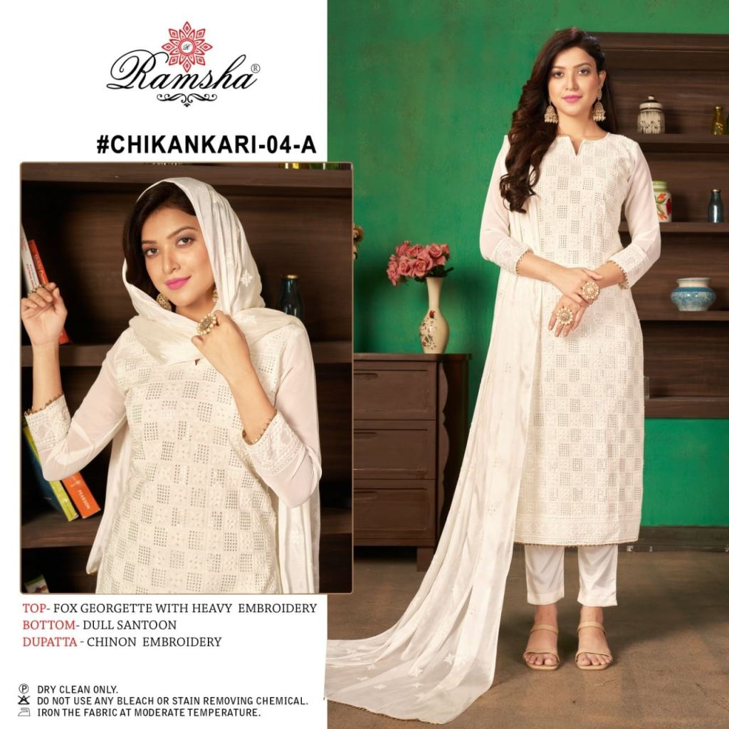 CHIKANKARI SUIT 4030 - Women's clothing Shop