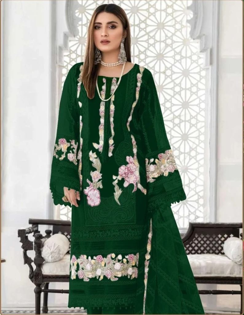 Ramsha R 1052 Organza Pakistani Ready-Made Suits