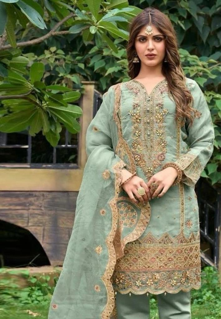 Ramsha R 1099 Organza Pakistani Ready Made Suits