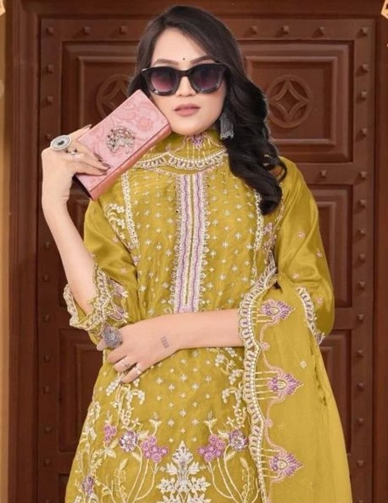 Ramsha R 1103 Organza Pakistani Ready Made Salwar Suits
