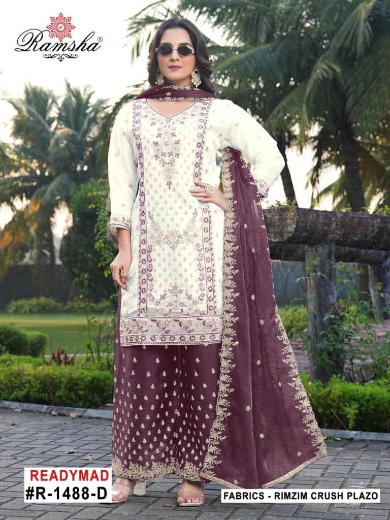 Ramsha R 1488 A To D Embroidered Salwar Kameez