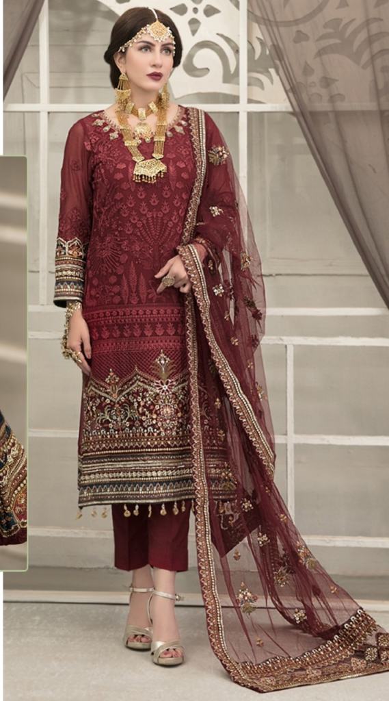 Ramsha R 424 Nx Georgette Embroidery Pakistani Salwar Suits Catalog