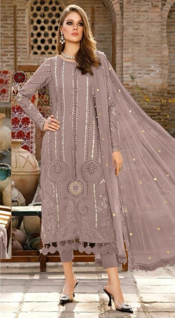 Ramsha R 584 Cambric Embroidered Pakistani Salwar Suits