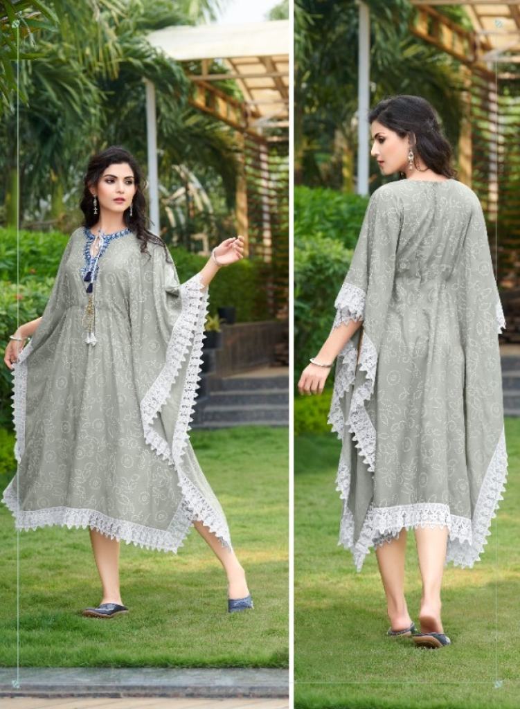 Designer Takchita Kaftan Handicraft Dress with Long Bell Sleeve – Maxim  Creation