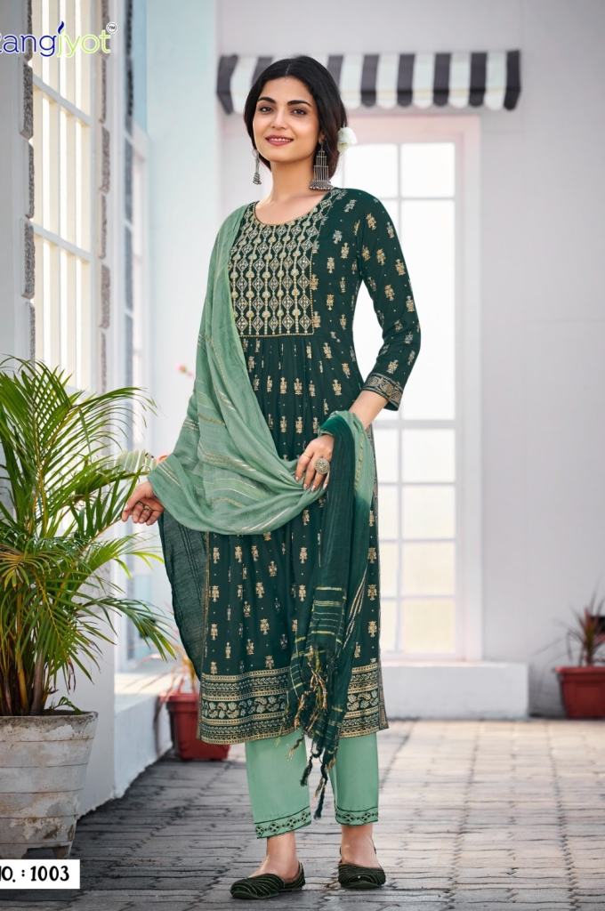 Rangjyot Rang Manch Vol 2 Festive Wear Kurti With Bottom Dupatta