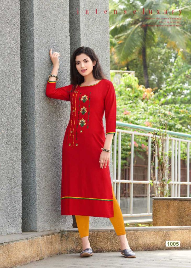 Rangjyot Siana Vol 1 Rayon Designer Kurtis Catalog