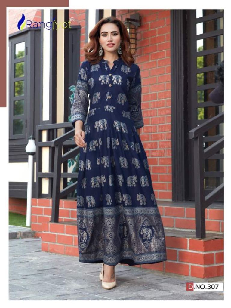 Rangjyot presents Shehnaaz vol 3 long Kurti Collection