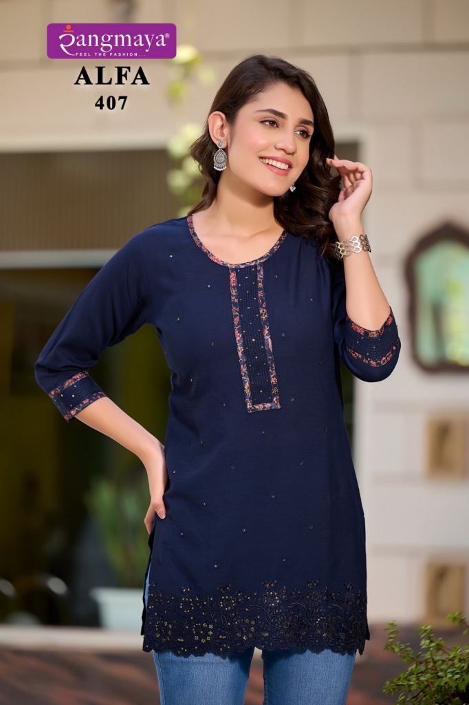 Rangmaya Alfa Vol 4 Rayon Western Tops 