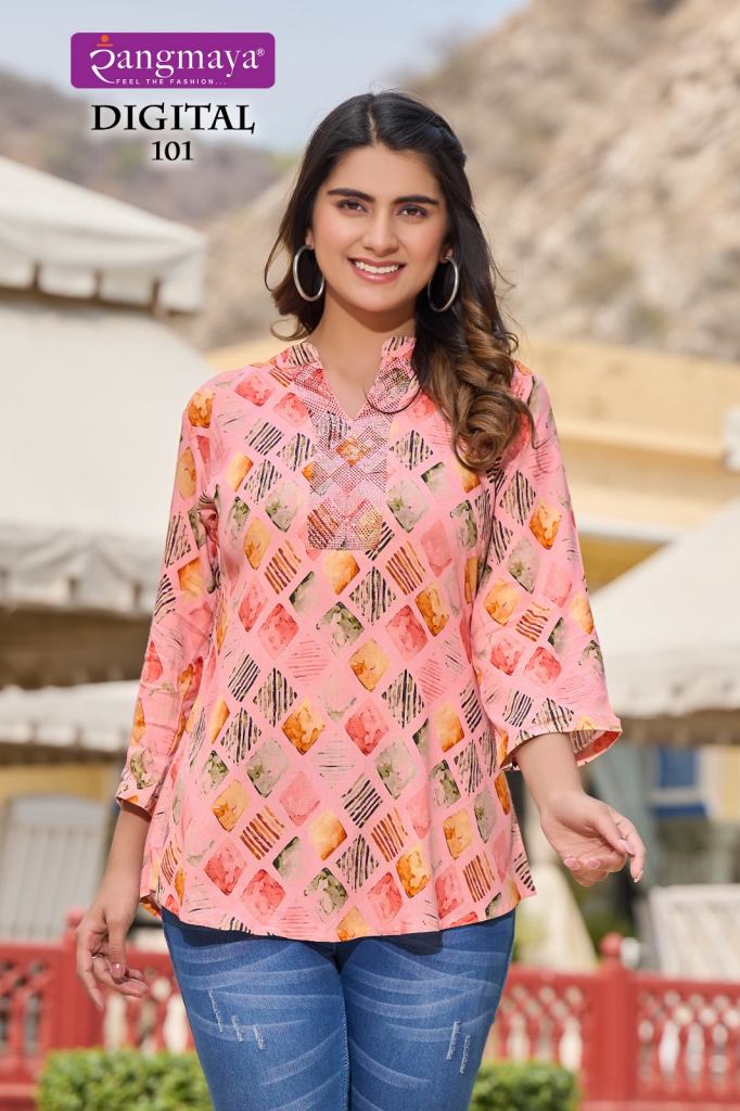 Rangmaya Digital Stretchable Western Tops