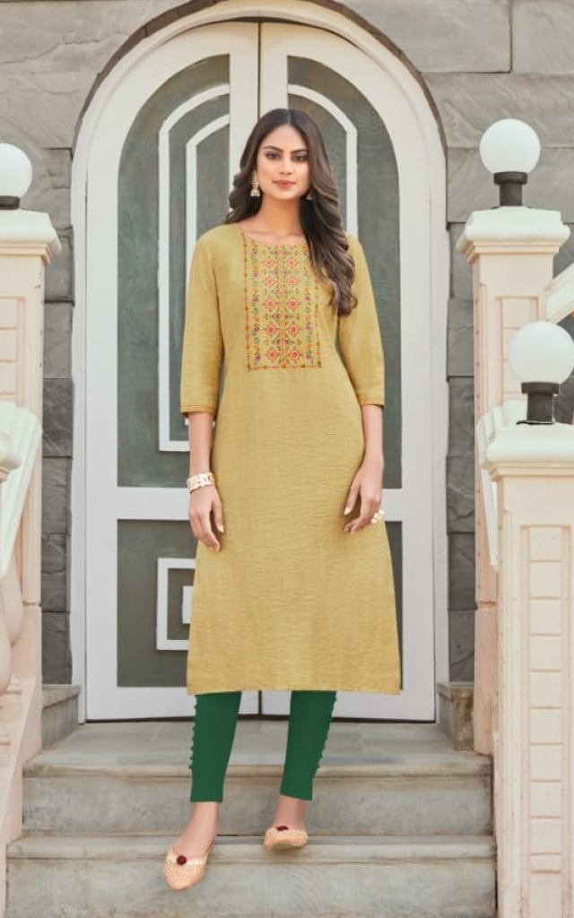 Rangoon Aaina Vol 2 Catalog Regular Wear Viscose Embroidery Work Kurtis 