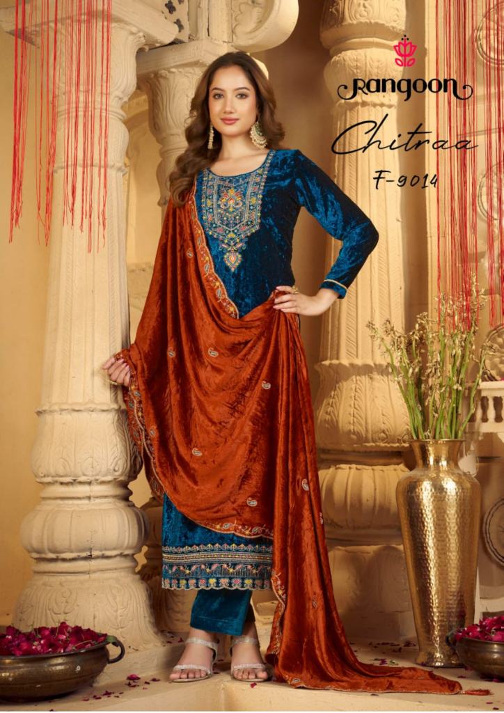 Rangoon Chitraa Embroidered Salwar Suit