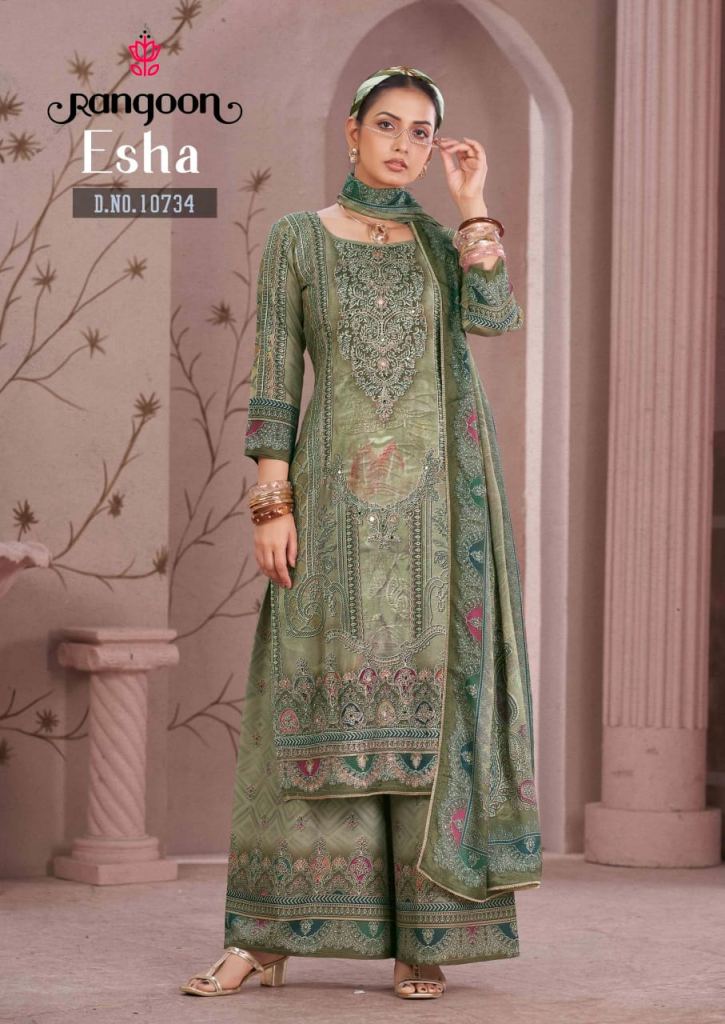 Rangoon Esha Digital Printed Kurti With Bottom Dupatta