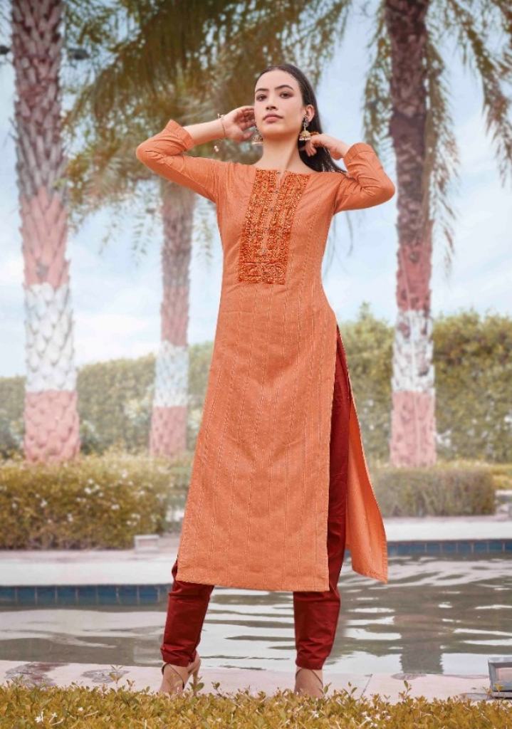 Rangoon Light Line  vol  8 Designer Silk Kurti catalog 
