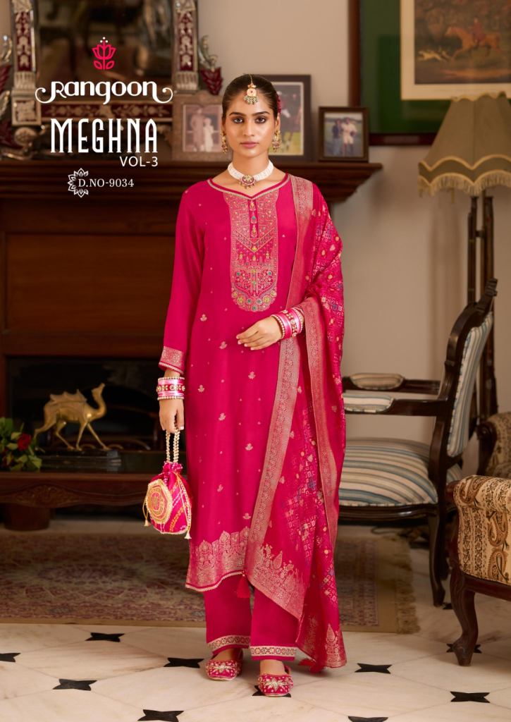 Rangoon Meghan Vol 3 Kurti With Bottom Dupatta