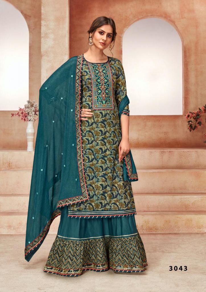 Rangoon Naira Exclusive Embroidery Work Ready Made Catalog 