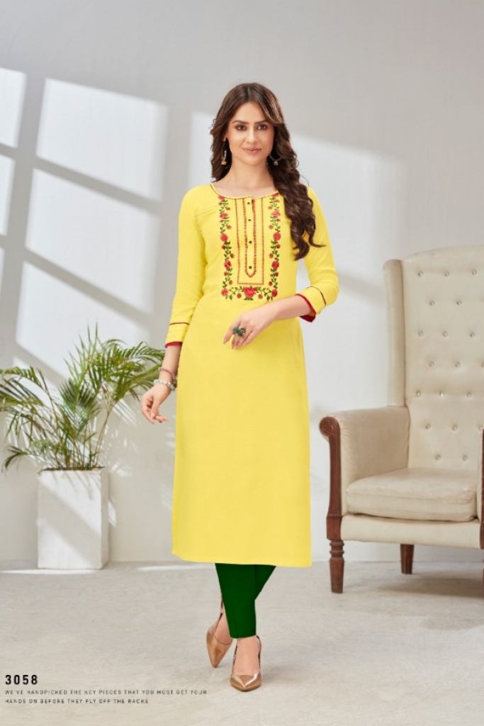 Rangoon Pahal Rayon Fancy Kurti  catalog 