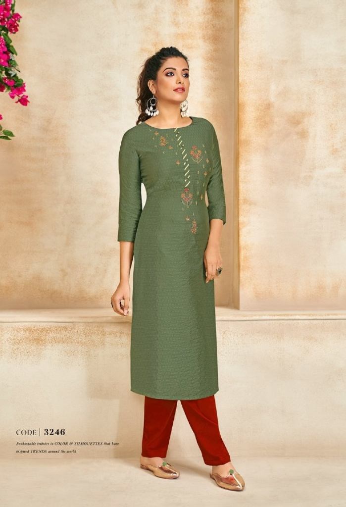 Rangoon Pankhudi Viscose Handwork Casual Wear Kurtis Collection