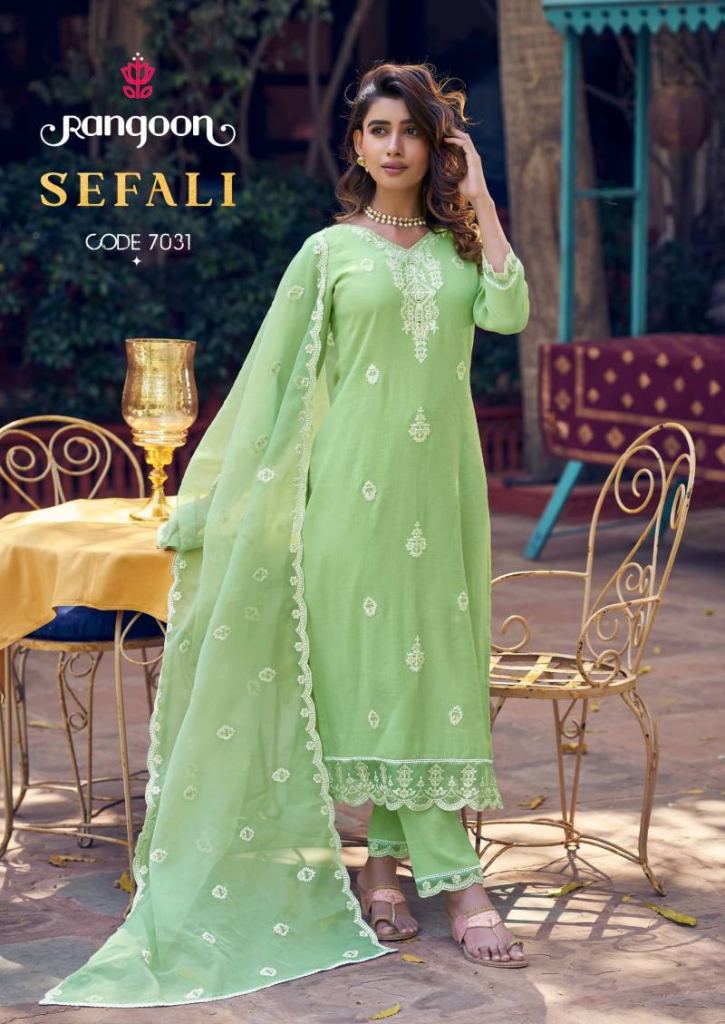 Rangoon Safeli Viscose With Khatli Kurti