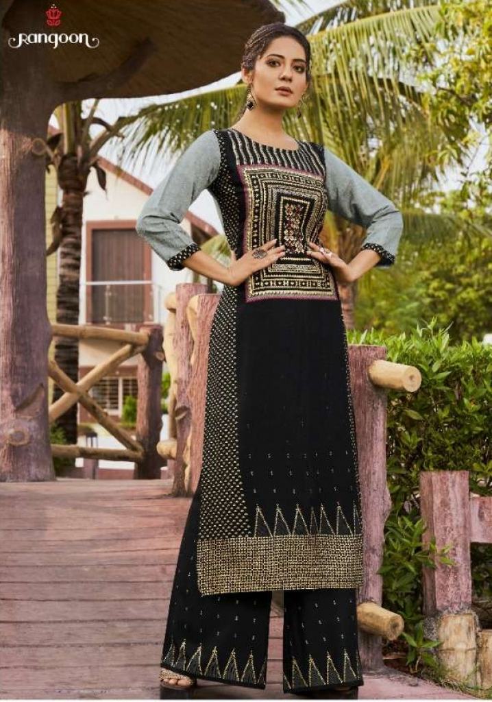 Rangoon  presents Dark Fantacy  Kurti With Bottom