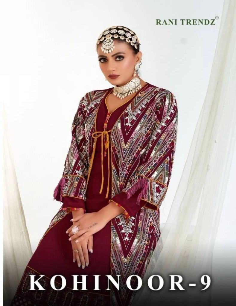 Rani Trendz Kohinoor 9 New Latest Designer Georgette Ready Made 3 Piece Suit