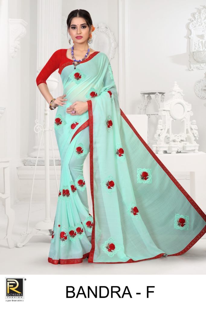 Ronisha Bandra Festive Chiffon Saree Catalog