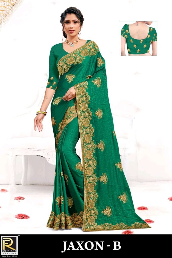 Ronisha  Jaxon Festive Wear Saree Catalog 
