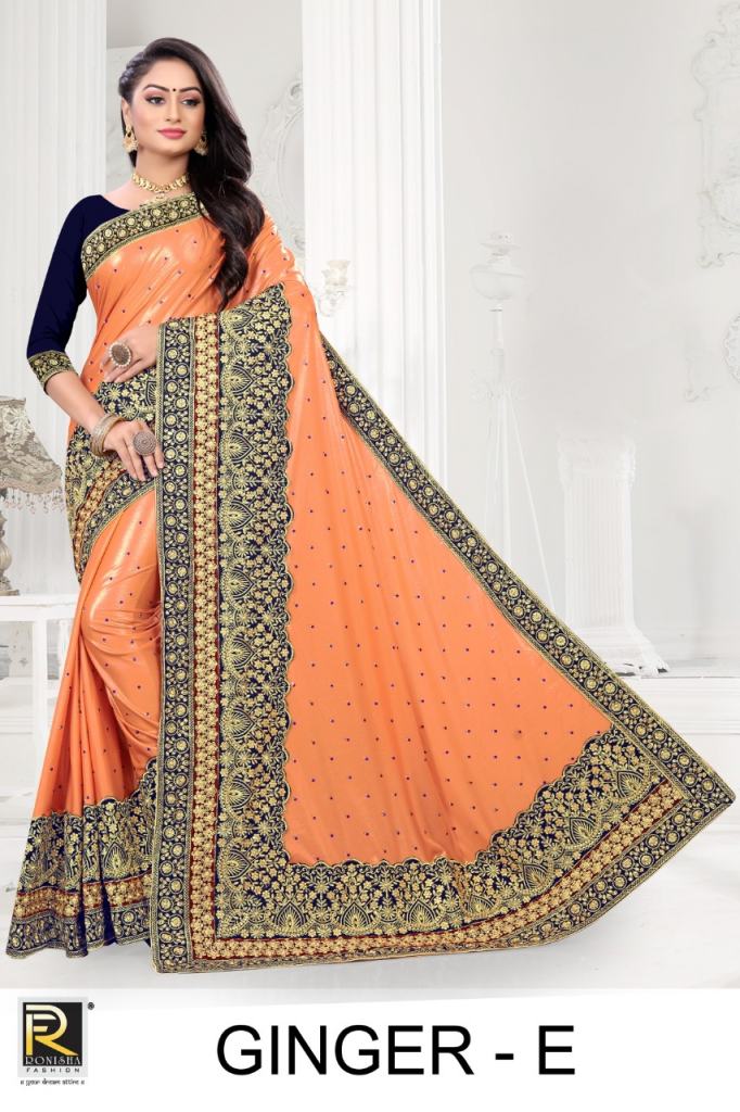 Ranjna Presents Ginger Festive wear  saree collection   