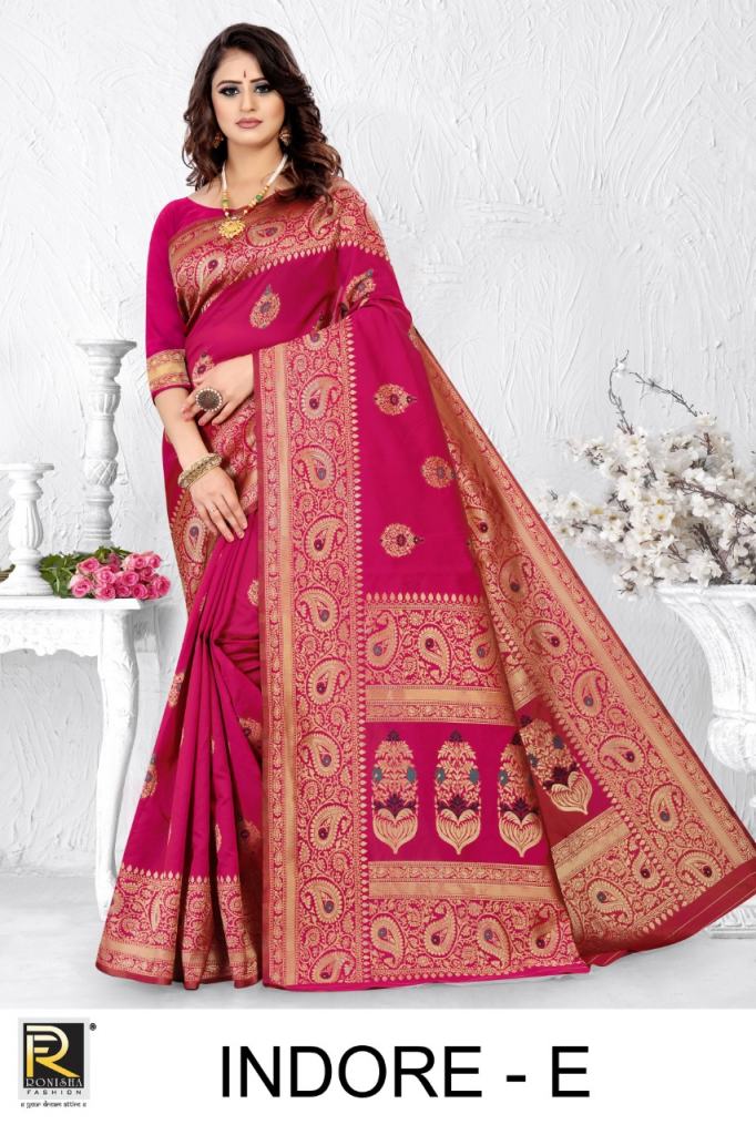 Ranjna  indore casual wear silk saree catalog 