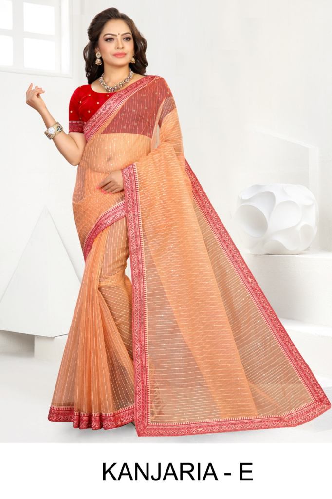 Ranjna  kanjaria organza silk designer saree collection 