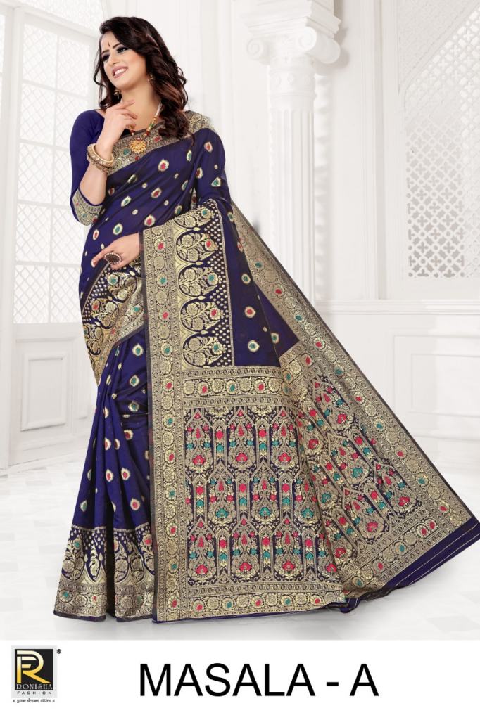 Ranjna masala casual wear silk saree catalog 