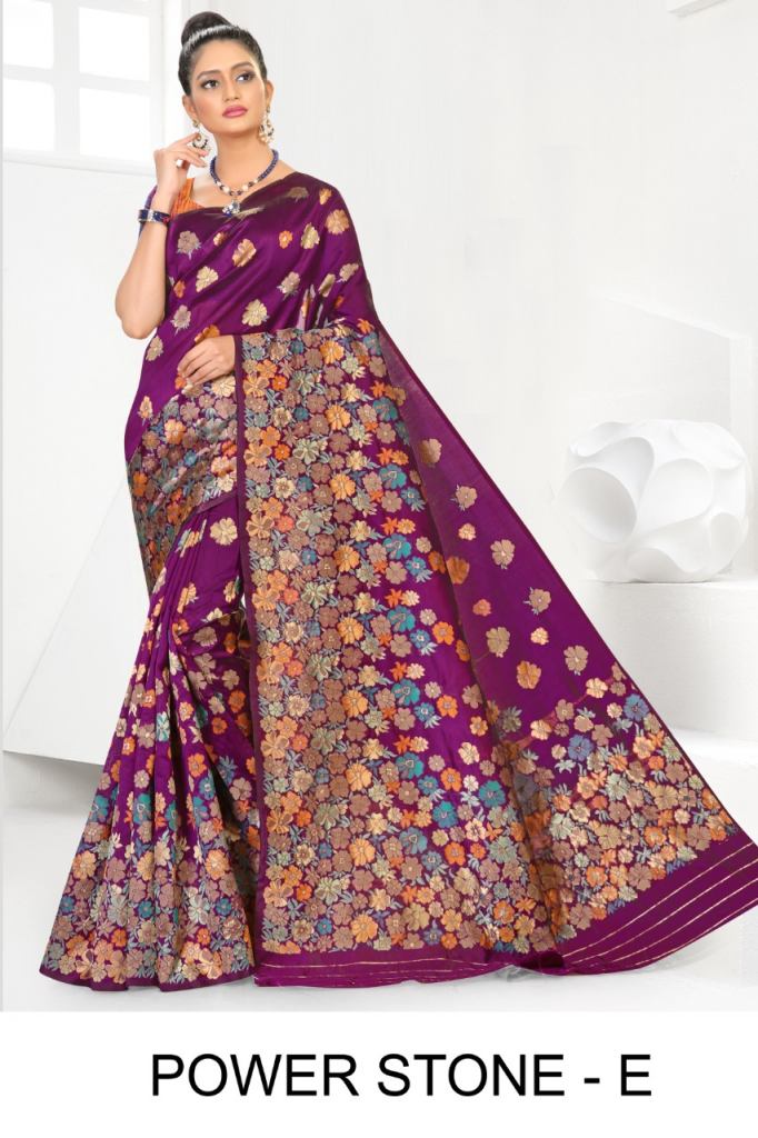 Ranjna  power stone ethnic wear silk saree amazing collection 