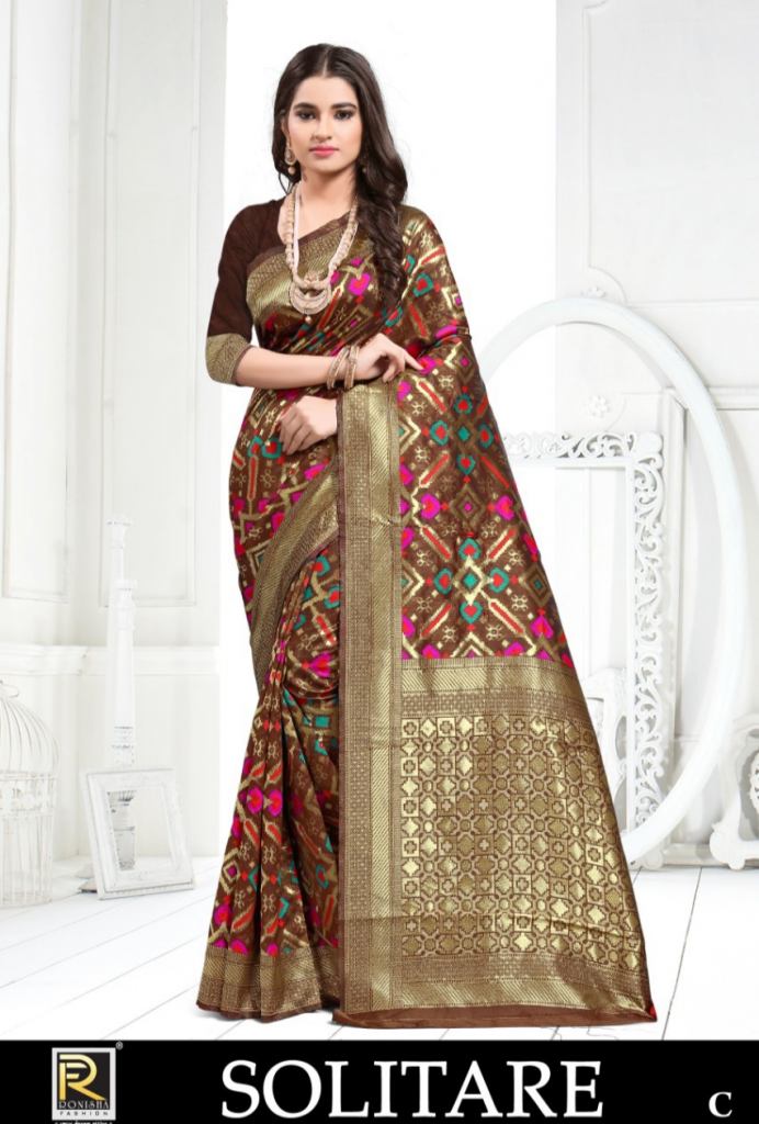 Ranjna   presents  Solitare  Running Wear Saree Collection