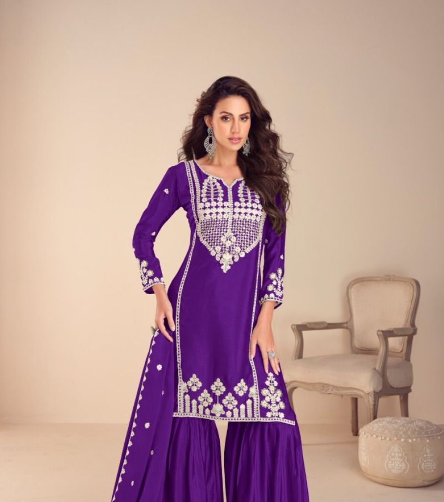 Rasalika Mehfil Gold Embroidered Salwar Kameez