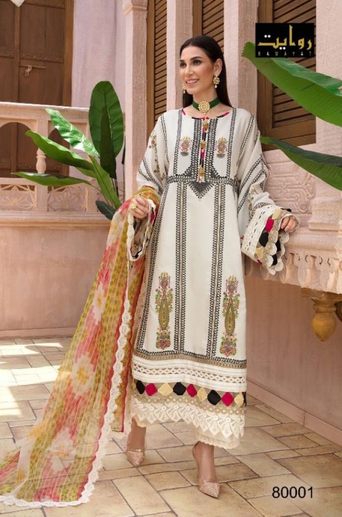  Rawayat Crimson Vol 3 Lawn With Embroidery Pakistani Salwar Suit Collection